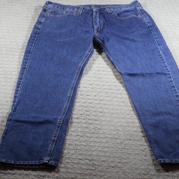 Levi's 505 Medium Blue Jeans 33x30 - PERFECTLY BROKEN IN - Picture 1 of 6